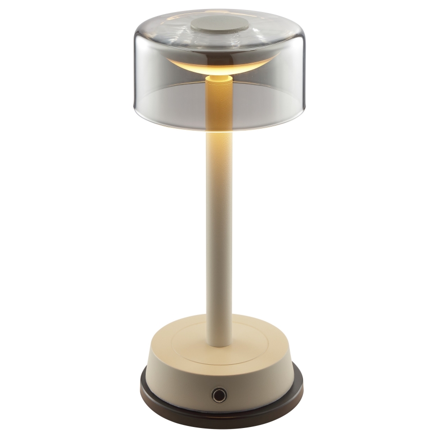 Brilliant - LED hämardatav laetav puutetundlik välitingimustesse mõeldud laualamp RAZOR LED/2,5W/5V 2700K 2600 mAh IP44 hall