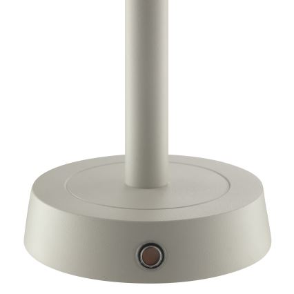 Brilliant - LED hämardatav laetav puutetundlik välitingimustesse mõeldud laualamp RAZOR LED/2,5W/5V 2700K 2600 mAh IP44 hall