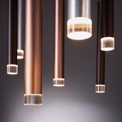 Brilliant - LED hämardatav lühter kaablil CEMBALO LED/70W/230V matt kroom/must/pruun