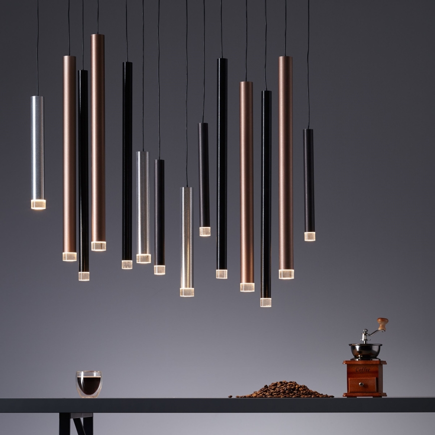 Brilliant - LED hämardatav rippvalgusti kaablil CEMBALO LED/60W/230V mattkroom/must/pruun