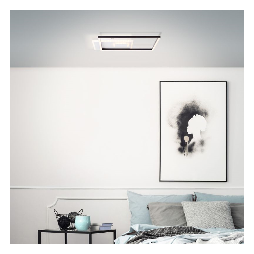 Brilliant - LED Hämardatav laevalgusti IORGO LED/40W/230V 3000K 43,5x43,5 cm valge/must
