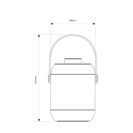 Brilliant - LED Hämardatav väli laualamp GEMMA LED/1,9W/5V 1800 mAh IP44 valge