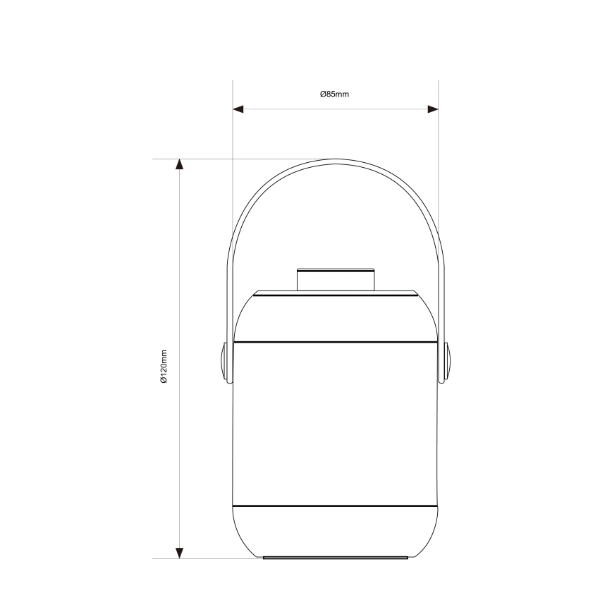 Brilliant - LED Hämardatav väli laualamp GEMMA LED/1,9W/5V 1800 mAh IP44 valge