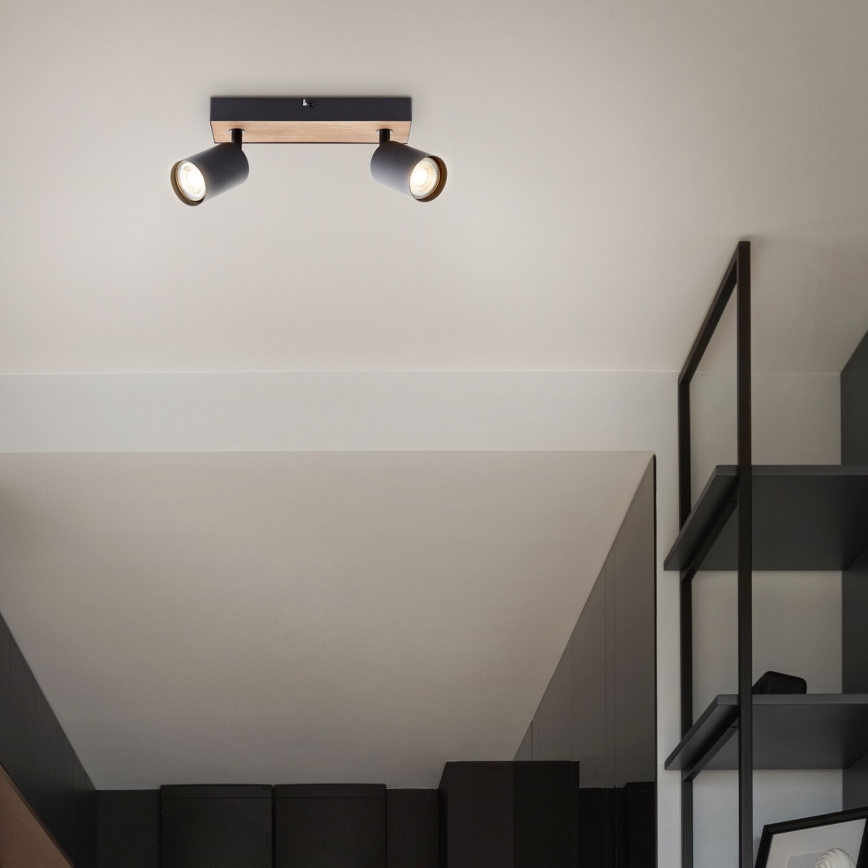 Brilliant - LED Kohtvalgusti JELLO 2xGU10/4,5W/230V mänd - FSC sertifitseeritud