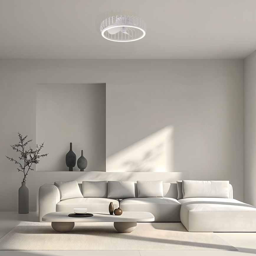 Brilliant - hämardatav laevalgusti ventilaatoriga CAPO LED/36W/230V 2700–6500K Ø 48 cm valge + kaugjuhtimispult