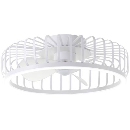Brilliant - hämardatav laevalgusti ventilaatoriga CAPO LED/36W/230V 2700–6500K Ø 48 cm valge + kaugjuhtimispult