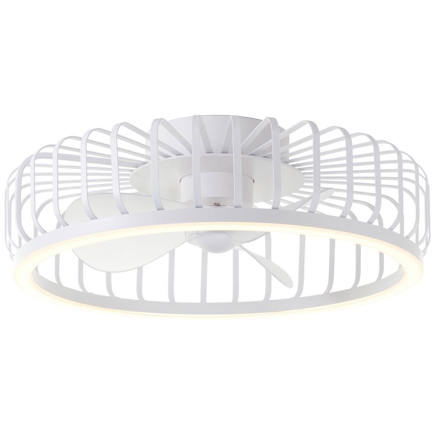 Brilliant - hämardatav laevalgusti ventilaatoriga CAPO LED/36W/230V 2700–6500K Ø 48 cm valge + kaugjuhtimispult