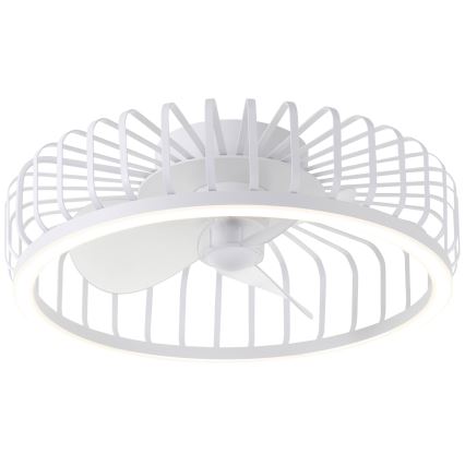 Brilliant - hämardatav laevalgusti ventilaatoriga CAPO LED/36W/230V 2700–6500K Ø 48 cm valge + kaugjuhtimispult