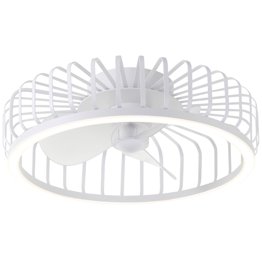 Brilliant - hämardatav laevalgusti ventilaatoriga CAPO LED/36W/230V 2700–6500K Ø 48 cm valge + kaugjuhtimispult