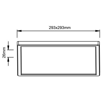 Brilliant - LED laelamp MILTON LED/18W/230V 29,3x29,3 cm must