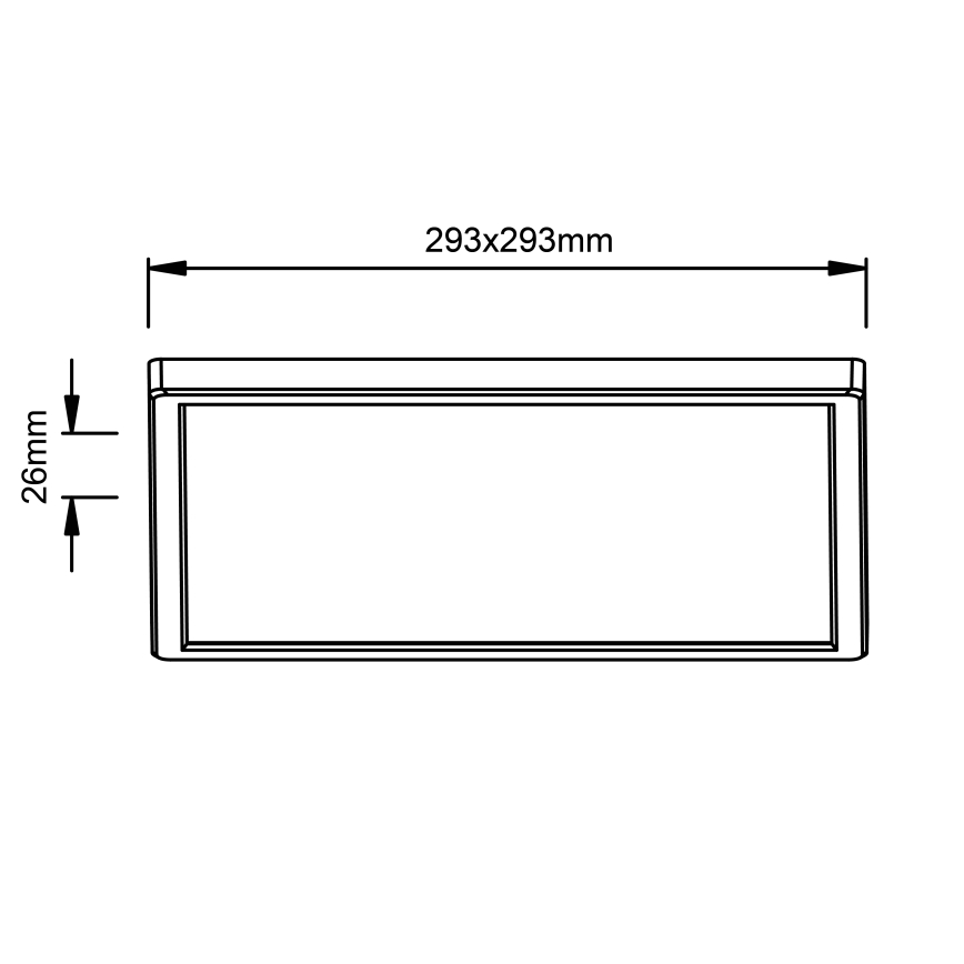 Brilliant - LED laelamp MILTON LED/18W/230V 29,3x29,3 cm must