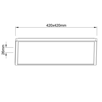 Brilliant - LED laelamp MILTON LED/24W/230V 42x42 cm must