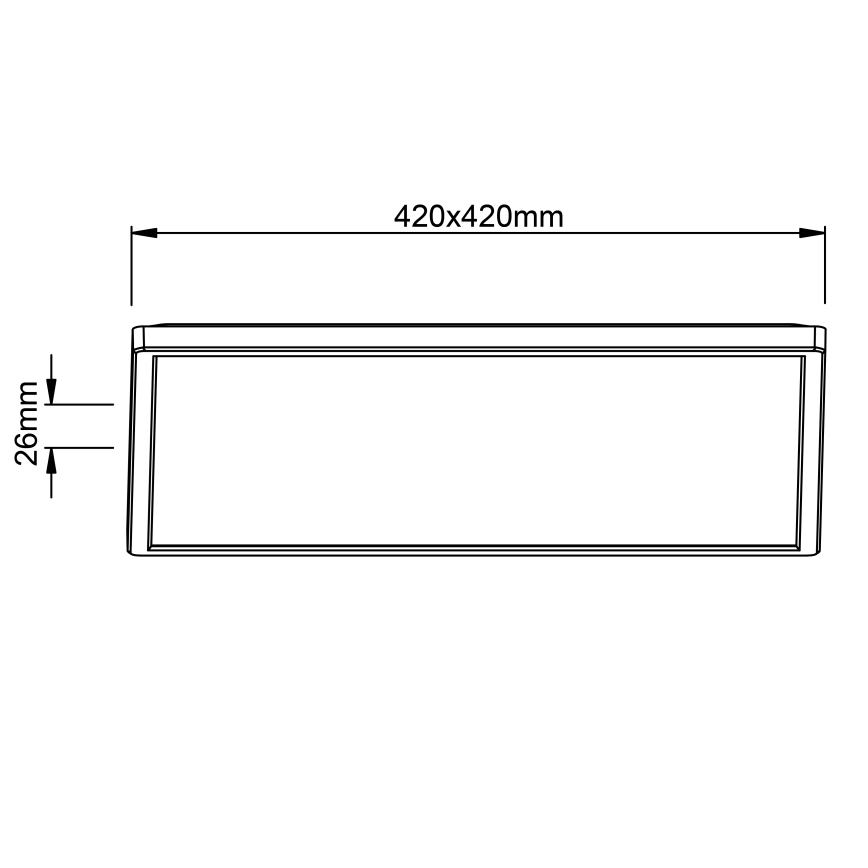Brilliant - LED laelamp MILTON LED/24W/230V 42x42 cm valge