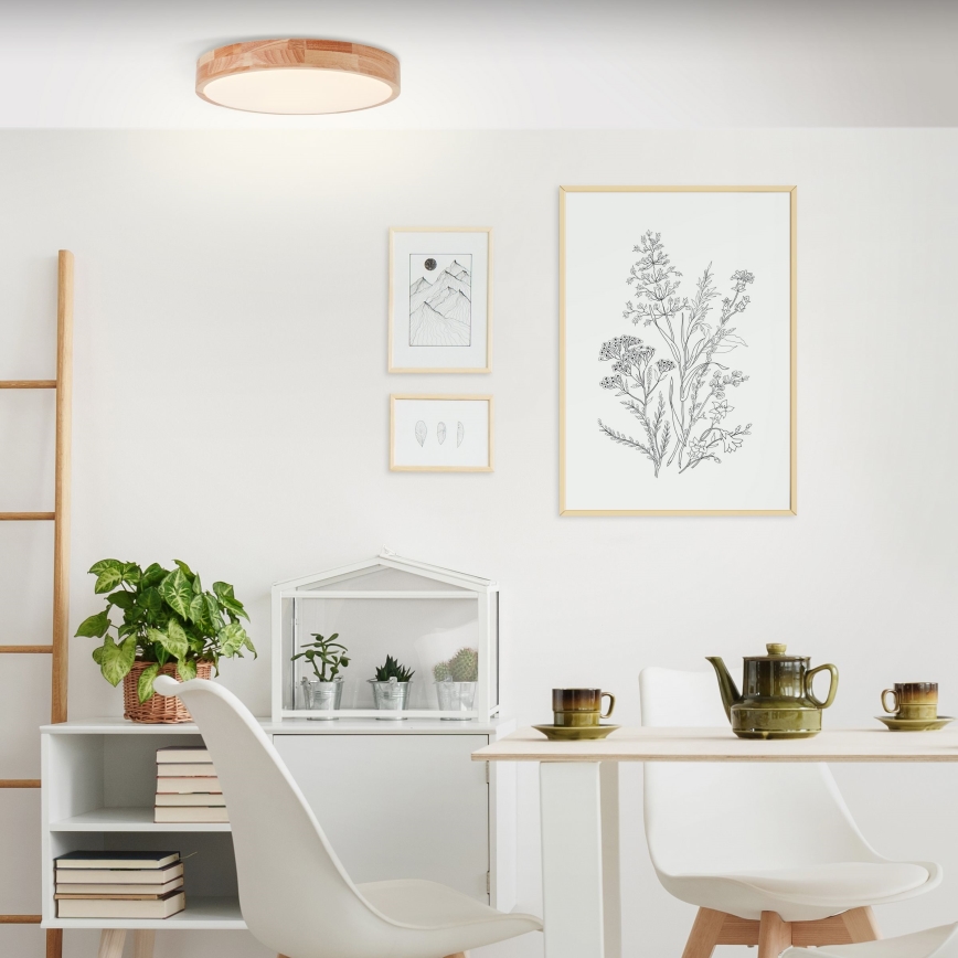 Brilliant - LED laelamp SLIMLINE LED/22W/230V läbimõõt 39 cm kummipuu