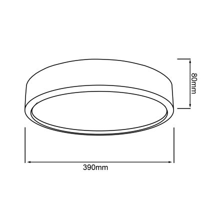 Brilliant - LED laelamp SLIMLINE LED/22W/230V läbimõõt 39 cm kummipuu