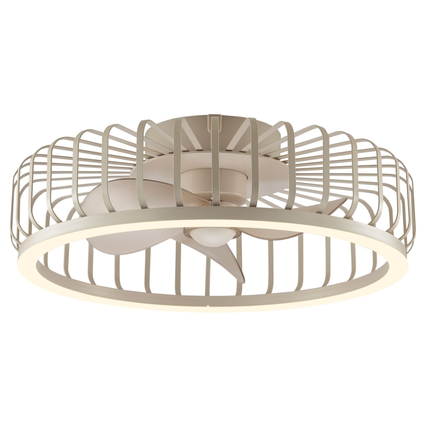 Brilliant - Hämardatav laevalgusti ventilaatoriga CAPO LED/36W/230V 2700-6500K läbimõõt 48 cm beež + kaugjuhtimispult
