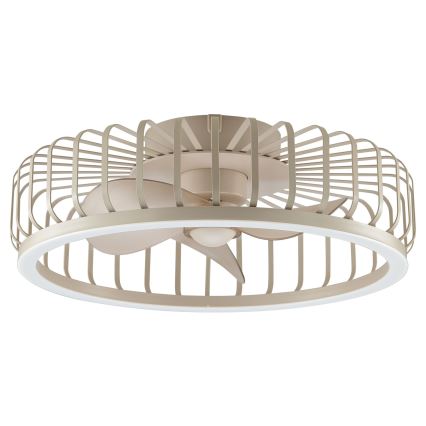 Brilliant - Hämardatav laevalgusti ventilaatoriga CAPO LED/36W/230V 2700-6500K läbimõõt 48 cm beež + kaugjuhtimispult