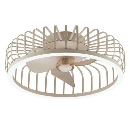 Brilliant - Hämardatav laevalgusti ventilaatoriga CAPO LED/36W/230V 2700-6500K läbimõõt 48 cm beež + kaugjuhtimispult