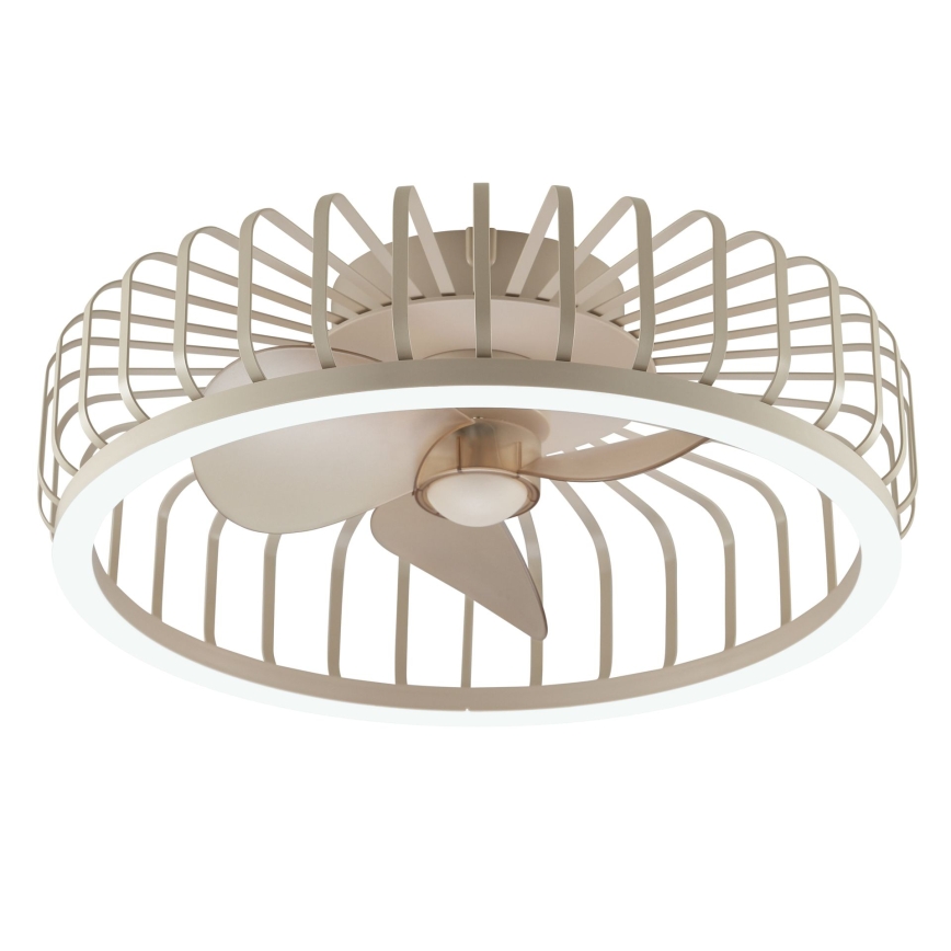 Brilliant - Hämardatav laevalgusti ventilaatoriga CAPO LED/36W/230V 2700-6500K läbimõõt 48 cm beež + kaugjuhtimispult
