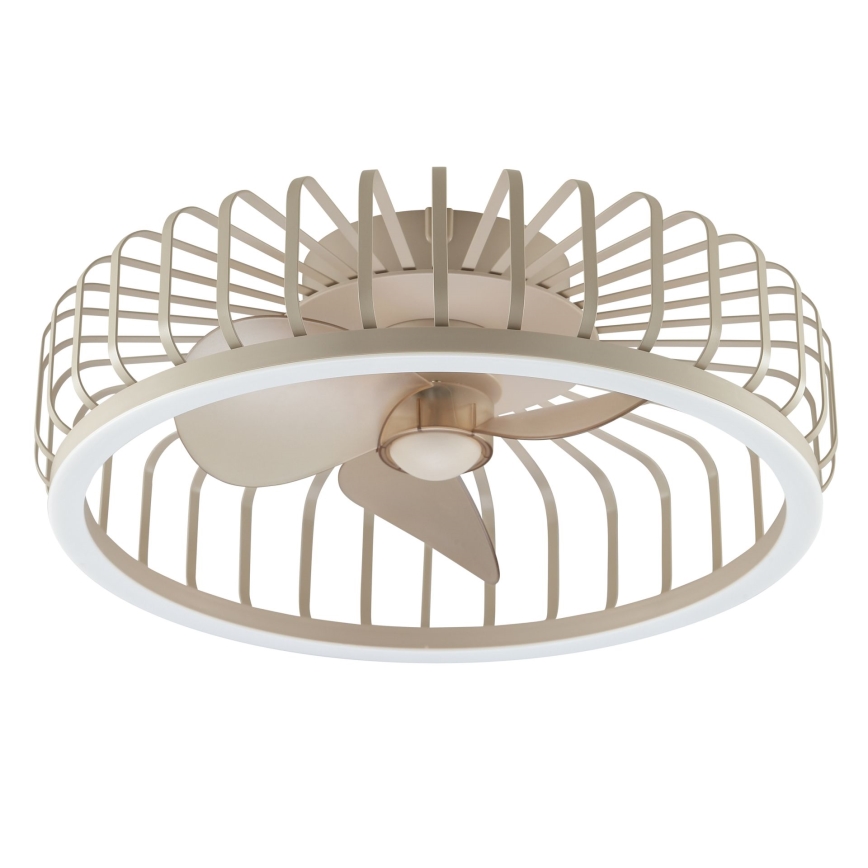 Brilliant - Hämardatav laevalgusti ventilaatoriga CAPO LED/36W/230V 2700-6500K läbimõõt 48 cm beež + kaugjuhtimispult