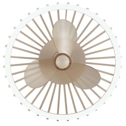 Brilliant - Hämardatav laevalgusti ventilaatoriga CAPO LED/36W/230V 2700-6500K läbimõõt 48 cm beež + kaugjuhtimispult