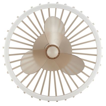 Brilliant - Hämardatav laevalgusti ventilaatoriga CAPO LED/36W/230V 2700-6500K läbimõõt 48 cm beež + kaugjuhtimispult