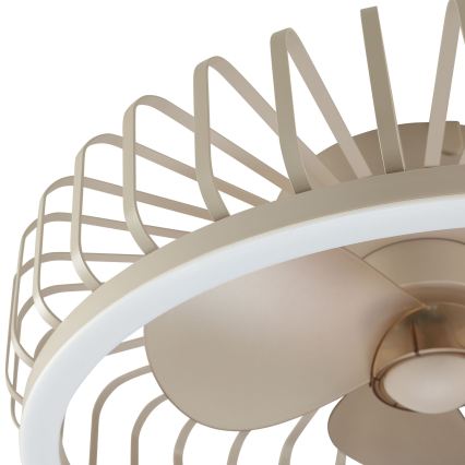 Brilliant - Hämardatav laevalgusti ventilaatoriga CAPO LED/36W/230V 2700-6500K läbimõõt 48 cm beež + kaugjuhtimispult