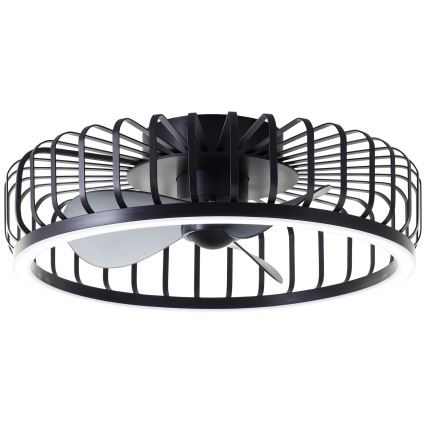 Brilliant - CAPO LED-hämardatav laevalgusti ventilaatoriga LED/36W/230V 2700-6500K läbimõõt 48 cm must + kaugjuhtimispult