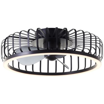 Brilliant - CAPO LED-hämardatav laevalgusti ventilaatoriga LED/36W/230V 2700-6500K läbimõõt 48 cm must + kaugjuhtimispult