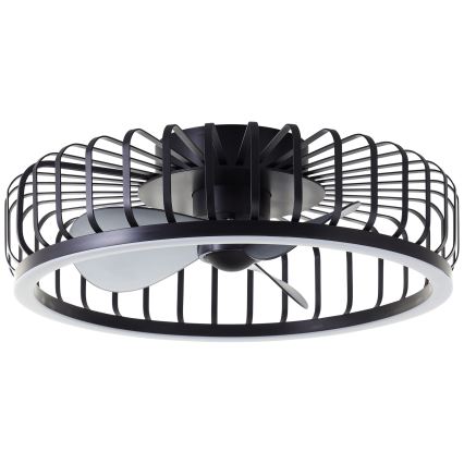 Brilliant - CAPO LED-hämardatav laevalgusti ventilaatoriga LED/36W/230V 2700-6500K läbimõõt 48 cm must + kaugjuhtimispult