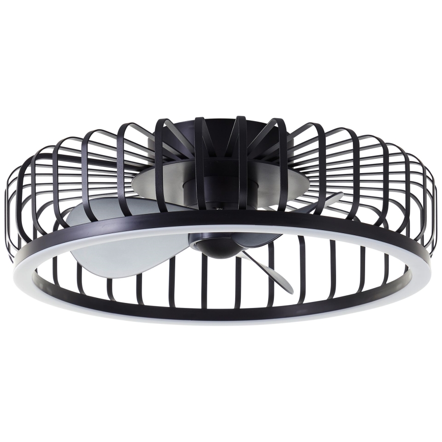 Brilliant - CAPO LED-hämardatav laevalgusti ventilaatoriga LED/36W/230V 2700-6500K läbimõõt 48 cm must + kaugjuhtimispult