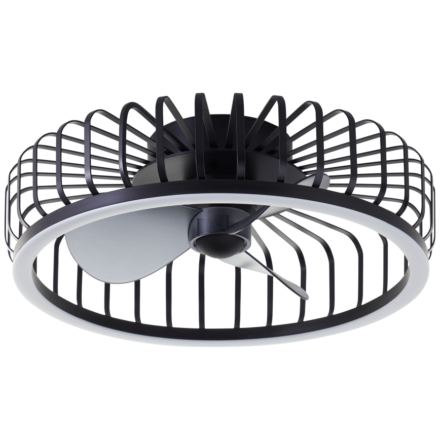 Brilliant - CAPO LED-hämardatav laevalgusti ventilaatoriga LED/36W/230V 2700-6500K läbimõõt 48 cm must + kaugjuhtimispult