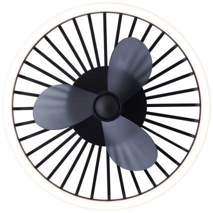 Brilliant - CAPO LED-hämardatav laevalgusti ventilaatoriga LED/36W/230V 2700-6500K läbimõõt 48 cm must + kaugjuhtimispult