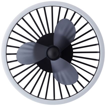 Brilliant - CAPO LED-hämardatav laevalgusti ventilaatoriga LED/36W/230V 2700-6500K läbimõõt 48 cm must + kaugjuhtimispult