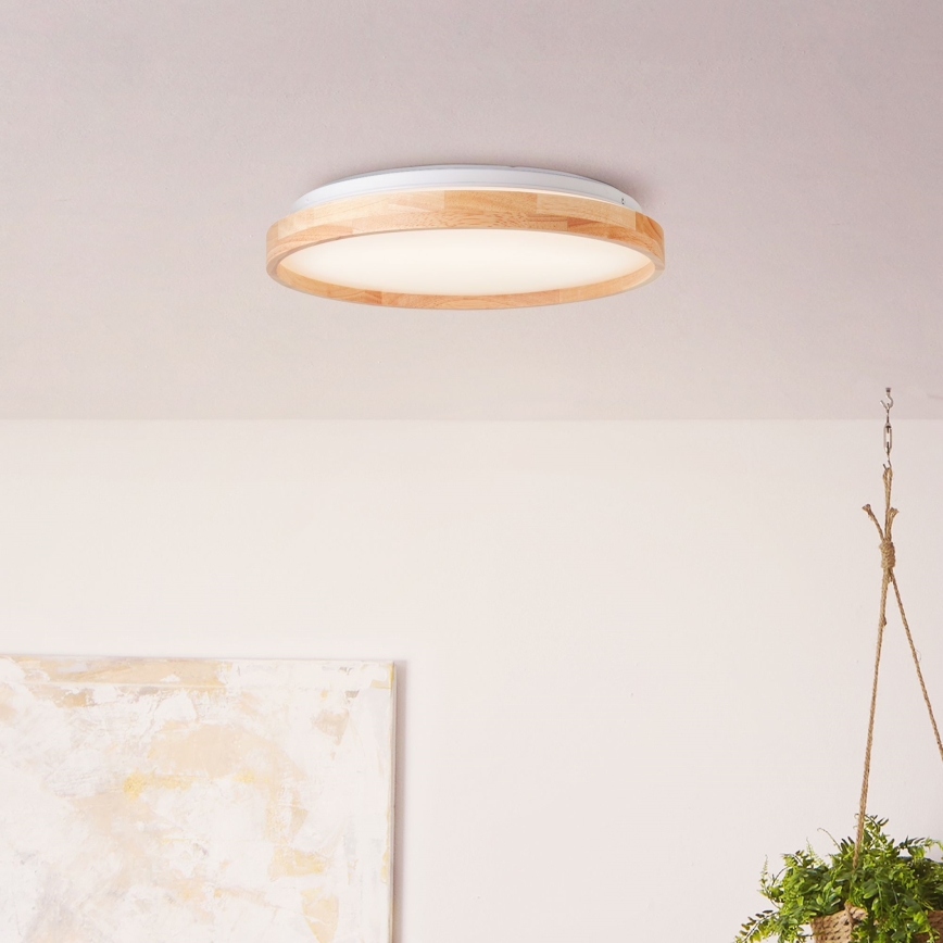 Brilliant - LED laevalgusti ALSON LED/26W/230V 3000/4500K d. 39,5 cm kummi-viigipuu