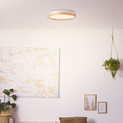 Brilliant - LED laevalgusti ALSON LED/26W/230V 3000/4500K d. 39,5 cm kummi-viigipuu