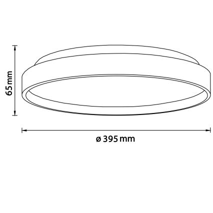 Brilliant - LED laevalgusti ALSON LED/26W/230V 3000/4500K d. 39,5 cm kummi-viigipuu