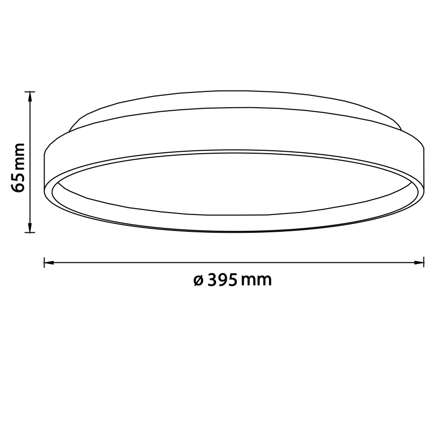 Brilliant - LED laevalgusti ALSON LED/26W/230V 3000/4500K d. 39,5 cm kummi-viigipuu