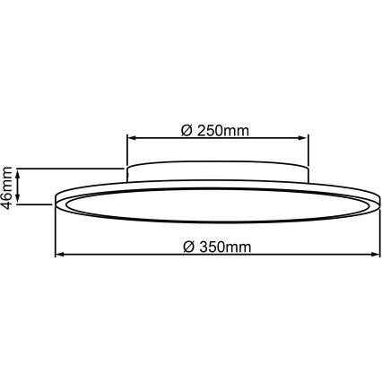 Brilliant - LED Laevalgusti BUFFI LED/24W/230V d. 35 cm 4000K