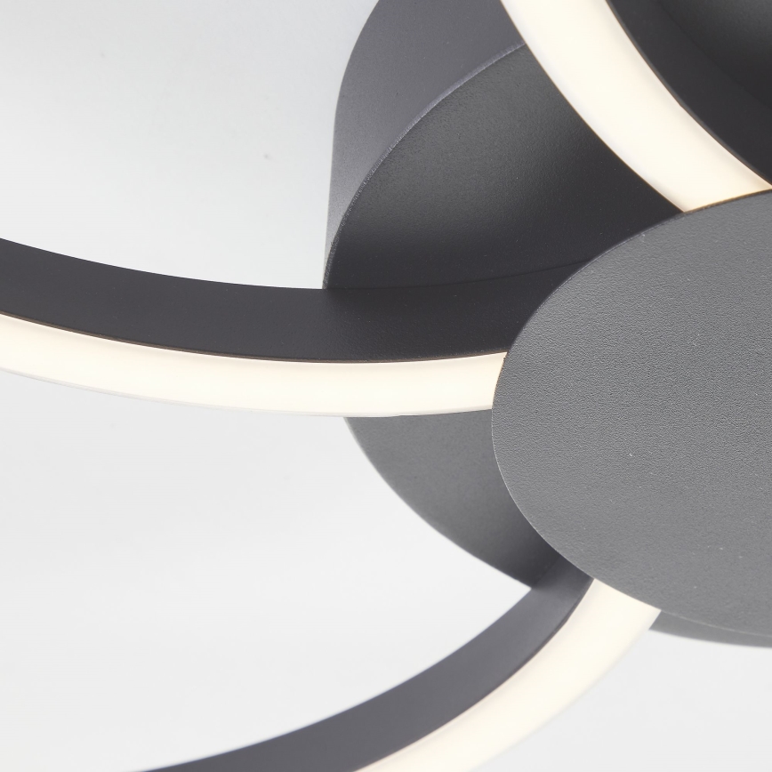 Brilliant - LED Hämardatav laevalgusti FICO LED/32W/230V 3000-6500K d. 65 cm must + kaugjuhtimispult