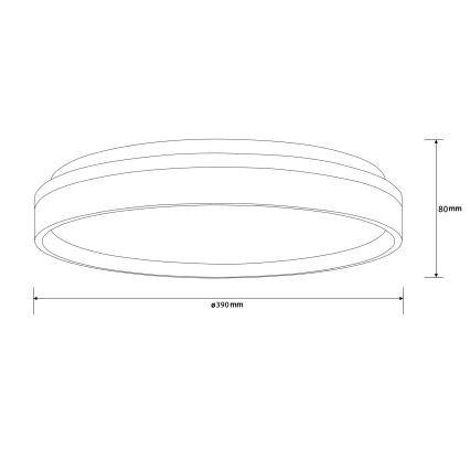Brilliant - LED Laevalgusti KALMAR LED/26W/230V 3000K d. 39 cm must