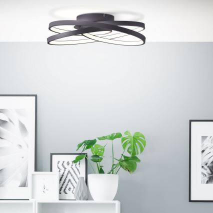 Brilliant - LED Laevalgusti LABYRINTH LED/40W/230V d. 39,5 cm must