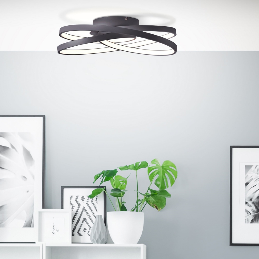 Brilliant - LED Laevalgusti LABYRINTH LED/40W/230V d. 39,5 cm must