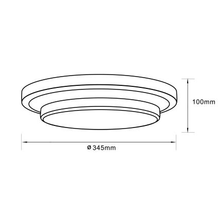 Brilliant - LED Laevalgusti MALMÖ LED/12W/230V 3000K d. 34,5 cm must