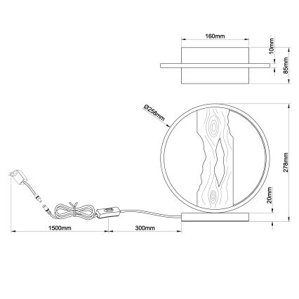 Brilliant - LED Laualamp CHAUMONT LED/7,5W/230V mänd
