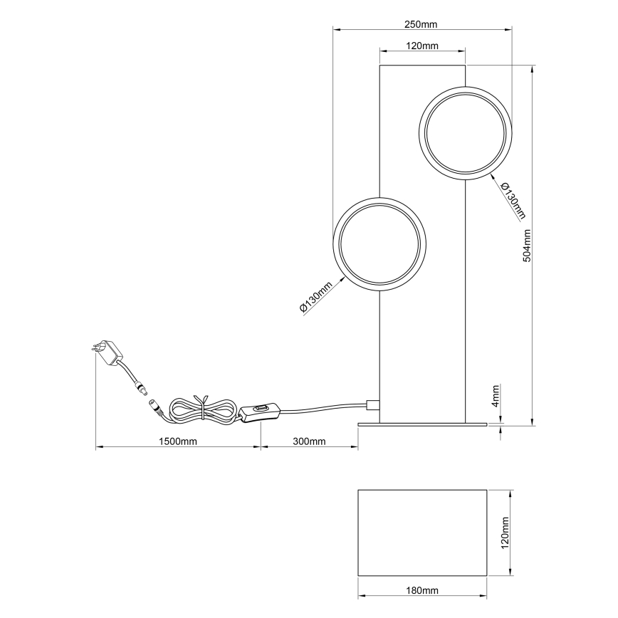 Brilliant - LED Laualamp CHEESY LED/12W/230V mänd