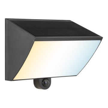Brilliant - LED päikese seinavalgusti anduriga SIERRA LED/6W/3,7V 2700/4000/6500K 2000 mAh IP54 must