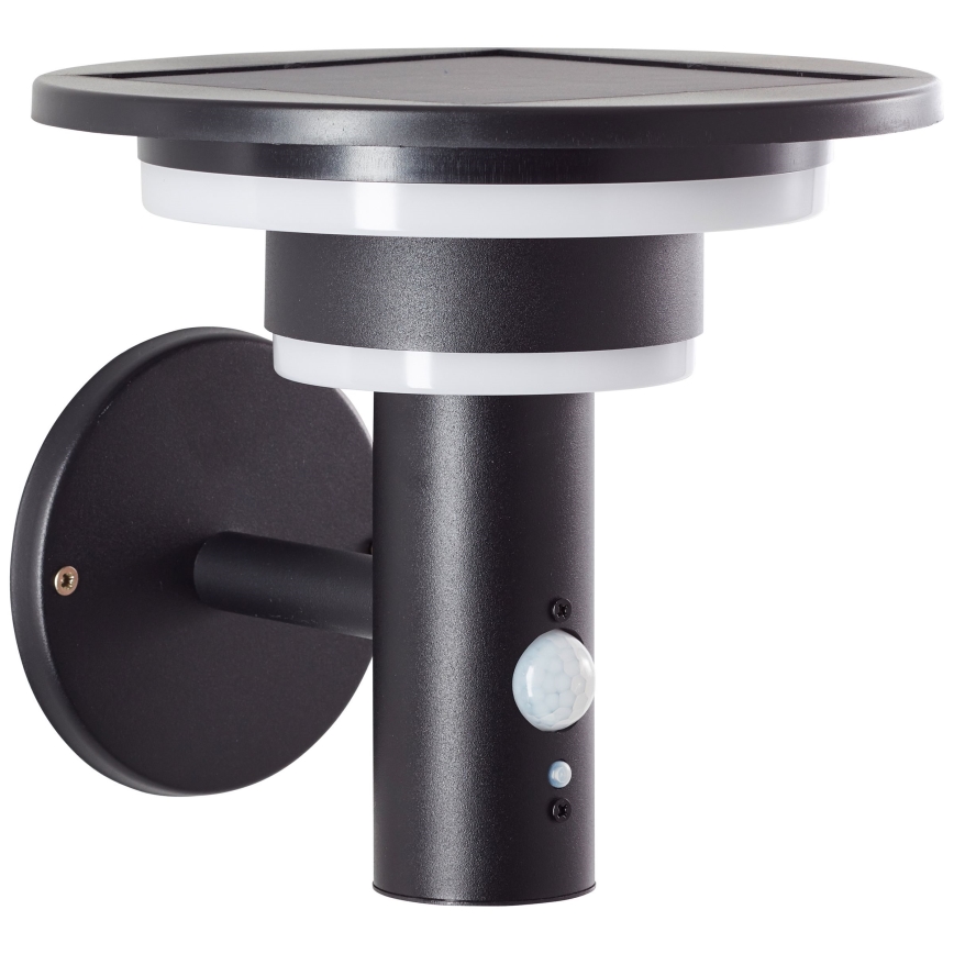 Brilliant - LED Päikesepaneeliga seinavalgusti koos anduriga GARVINA LED/3W/3,7V IP44 must