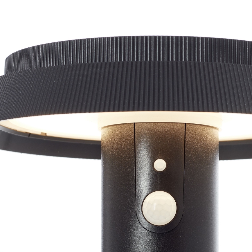 Brilliant - LED Päikesepaneeliga valgusti anduriga ALVERO LED/4W/3,7V 2000 mAh 50 cm IP44 must