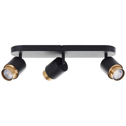 Brilliant - LED-punktvalgusti COVELO 3xGU10/5W/230V must/kuldne